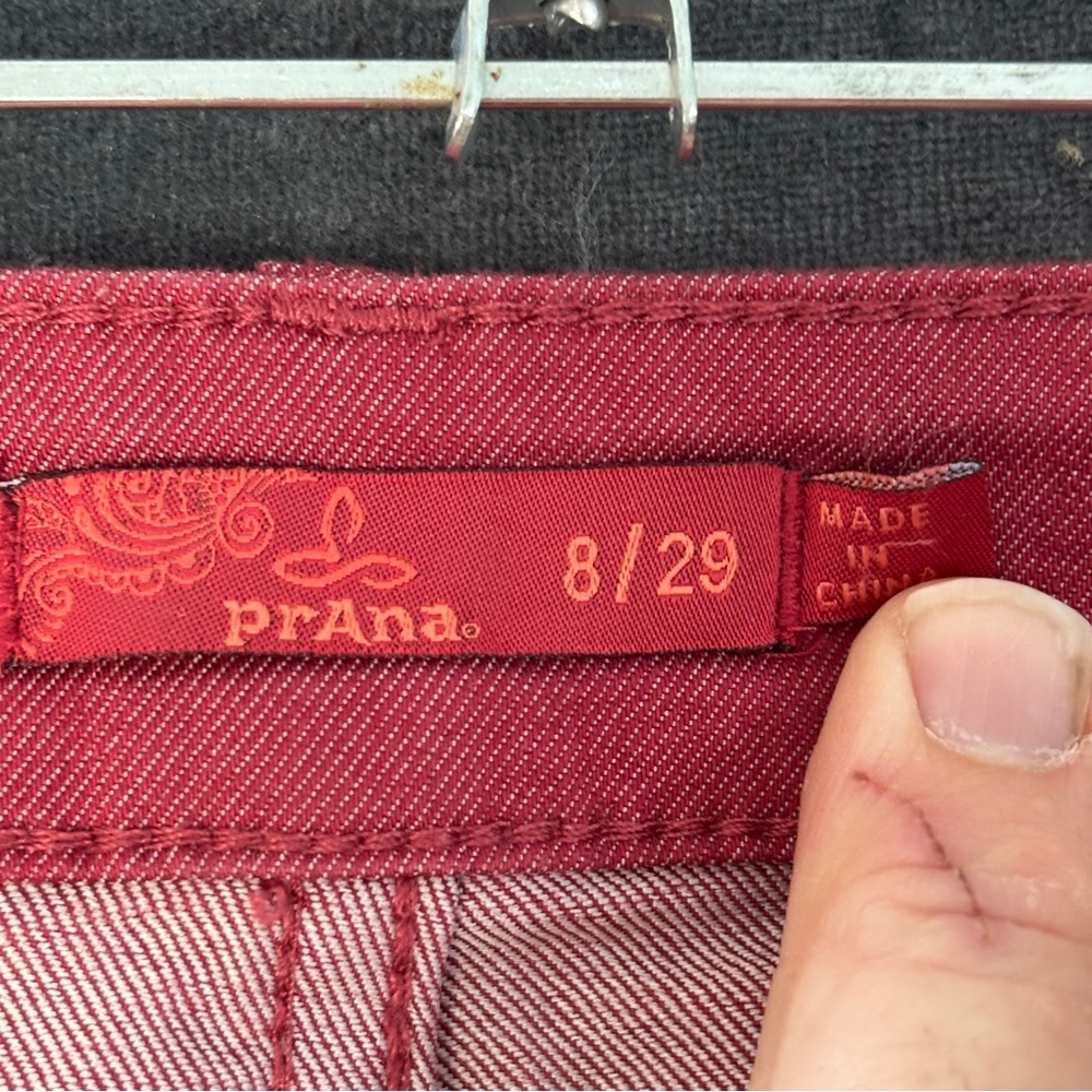 prAna Kara Low Rise Ankle Jeans in Burgundy – Women’s Sz 8/29 - Picture 4 of 13